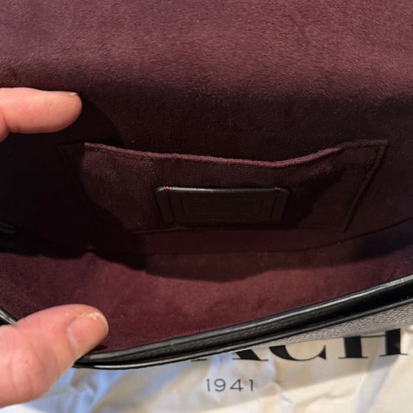 Coach Black Pebbled Leather Crossbody Bag - Picture 11 of 11